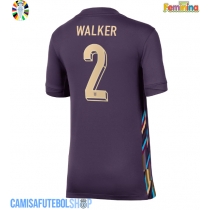 Camisa de time de futebol Inglaterra Kyle Walker #2 Replicas 2º Equipamento Feminina Europeu 2024 Manga Curta
